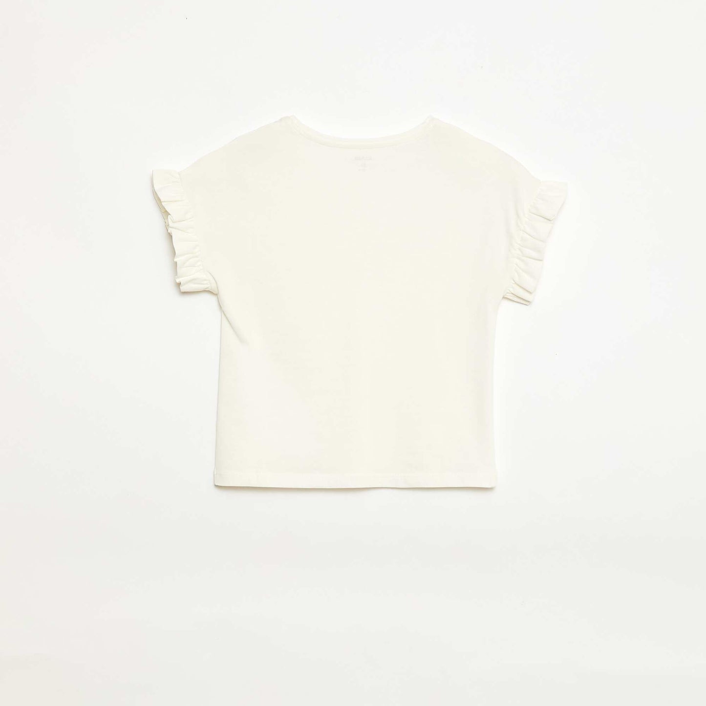 T-shirt à manches volantes BLANC
