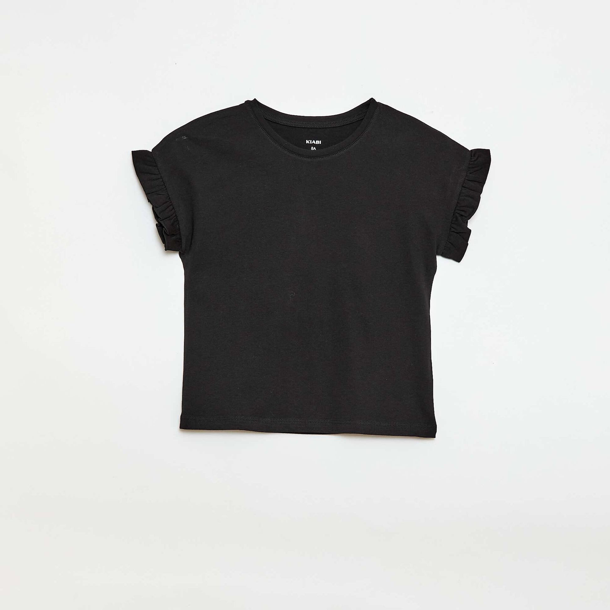 T-shirt à manches volantes NOIR