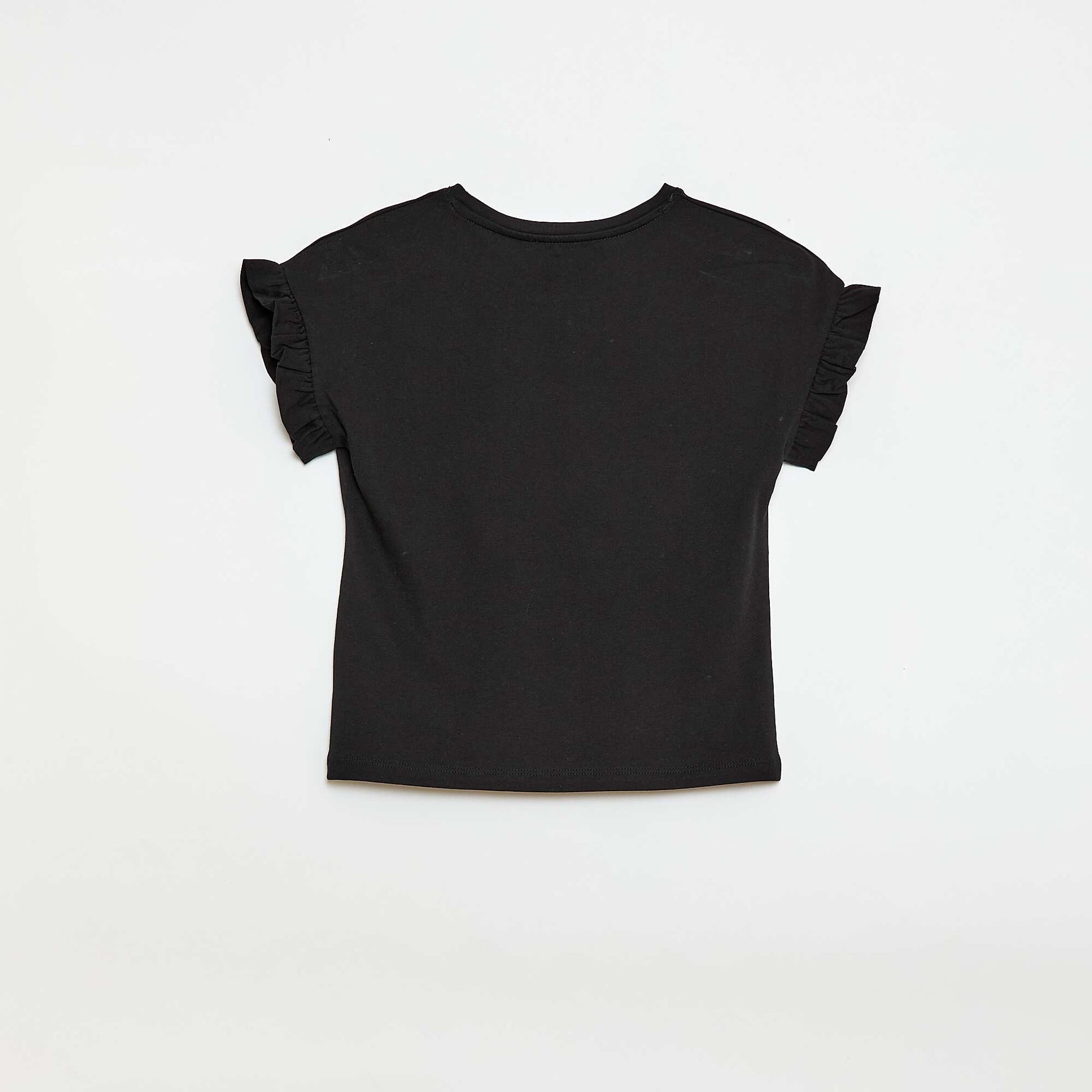 T-shirt à manches volantes NOIR