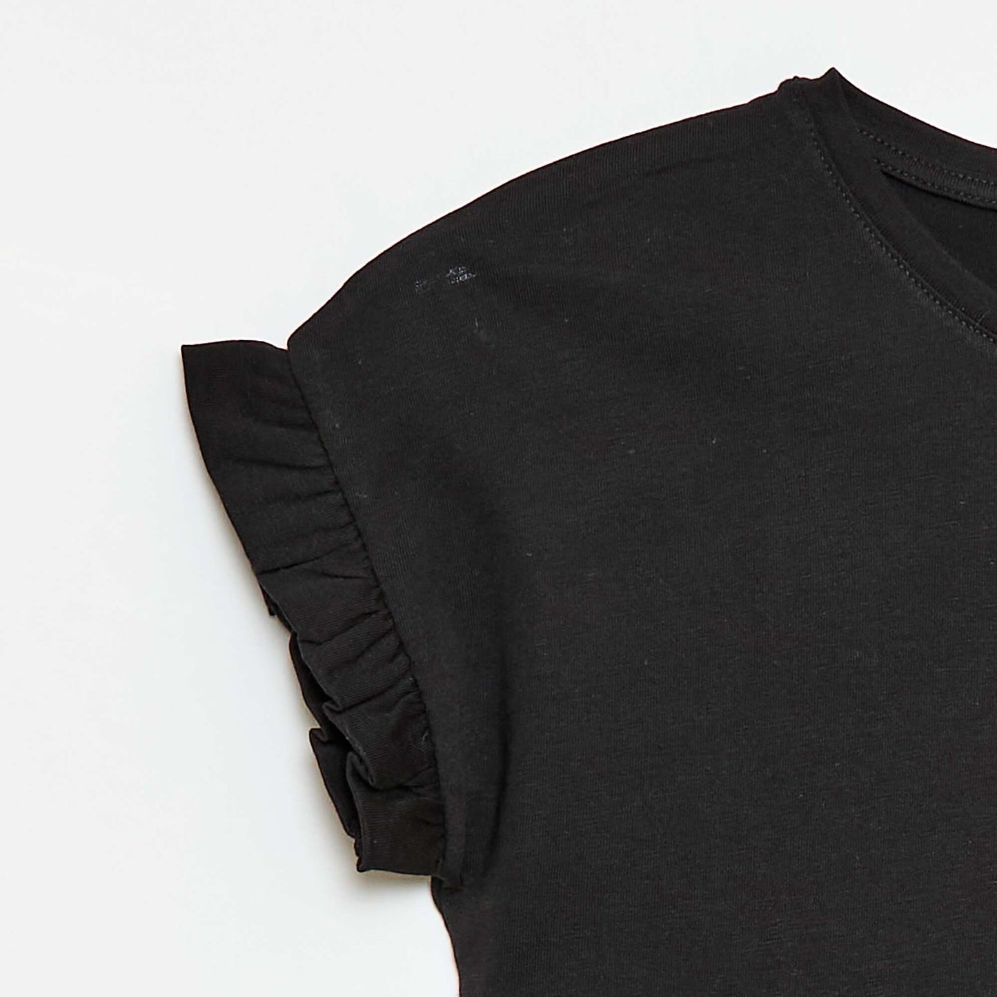 T-shirt à manches volantes NOIR
