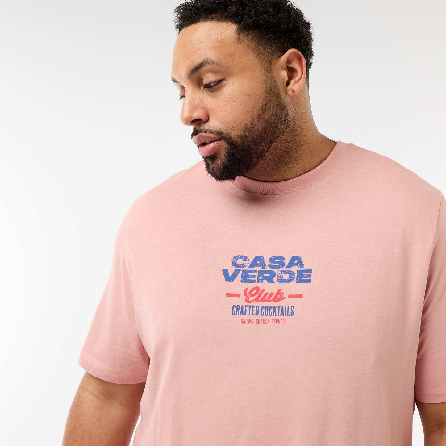 T-shirt imprimé à manches courtes et col rond ROSE