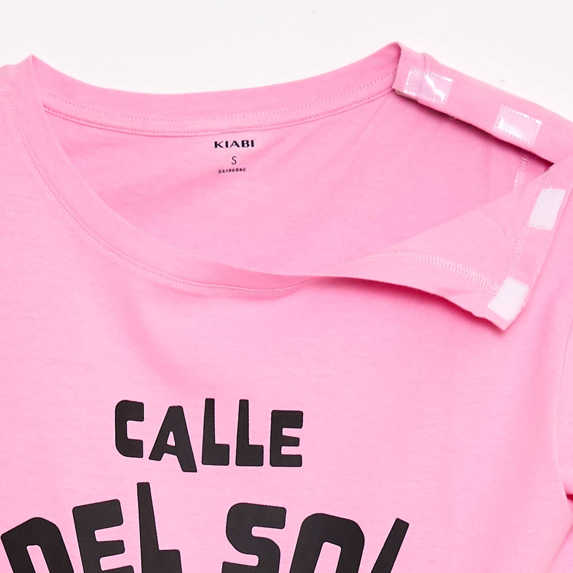 Tee-shirt imprimé à manches courtes - collection facile à enfiler ROSE