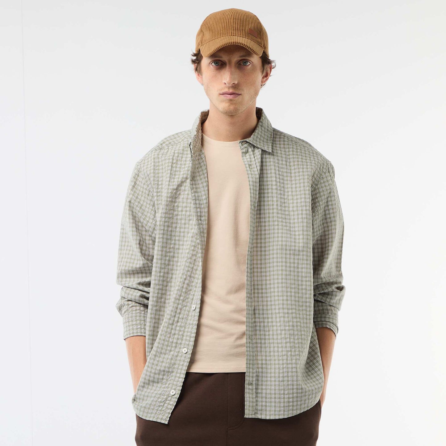 Chemise à carreaux KAKI