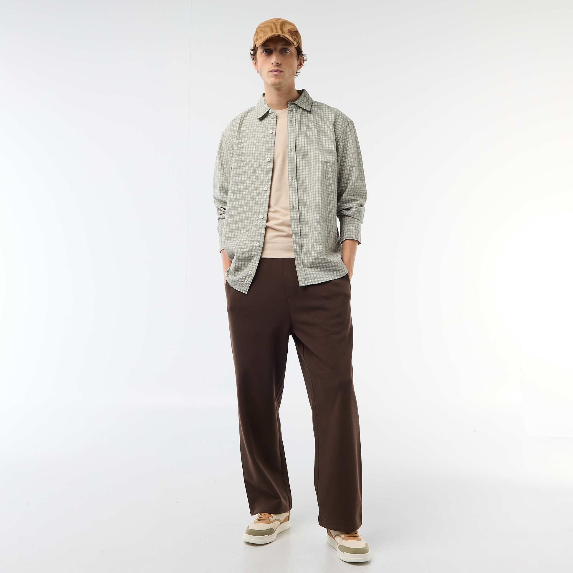 Chemise à carreaux KAKI