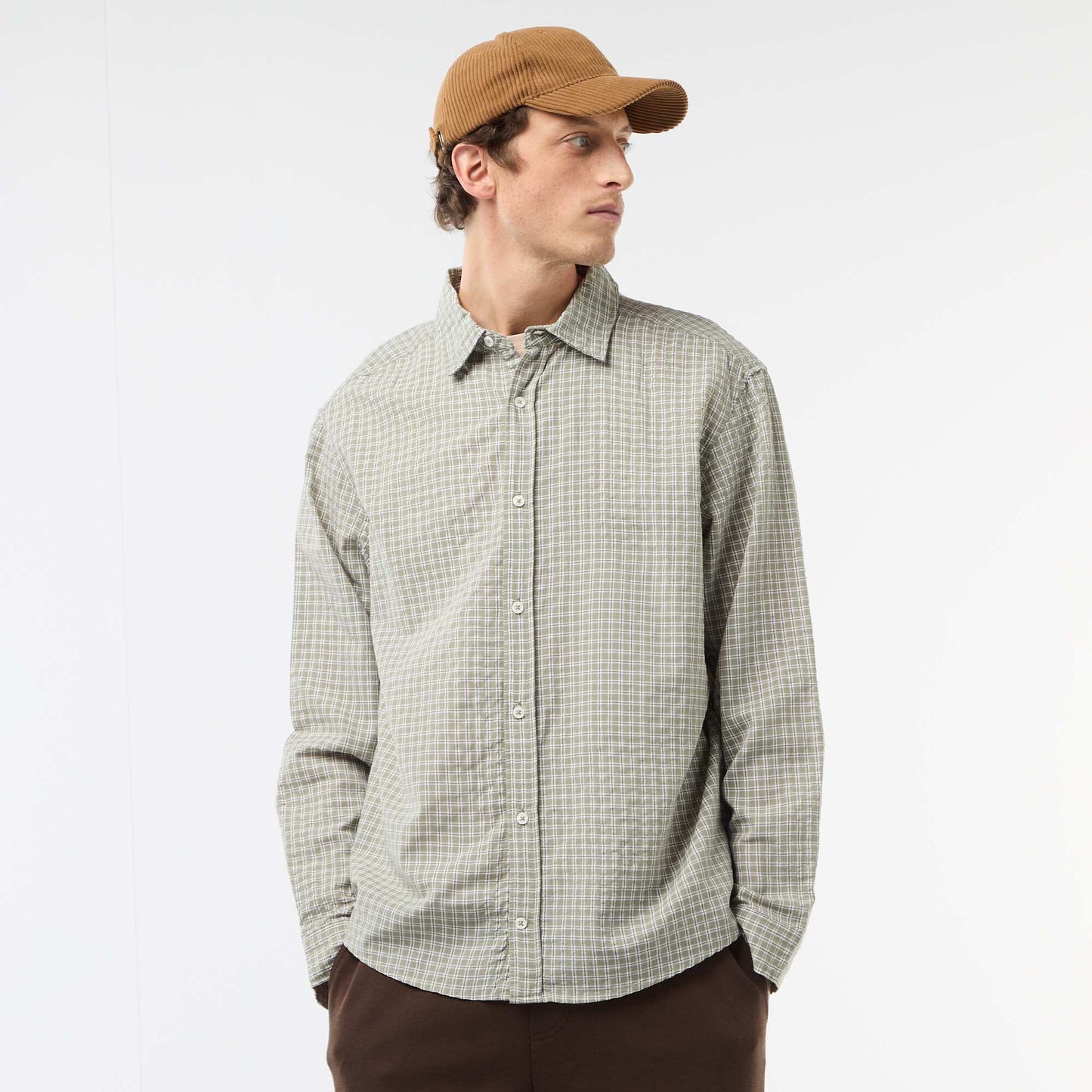 Chemise à carreaux KAKI