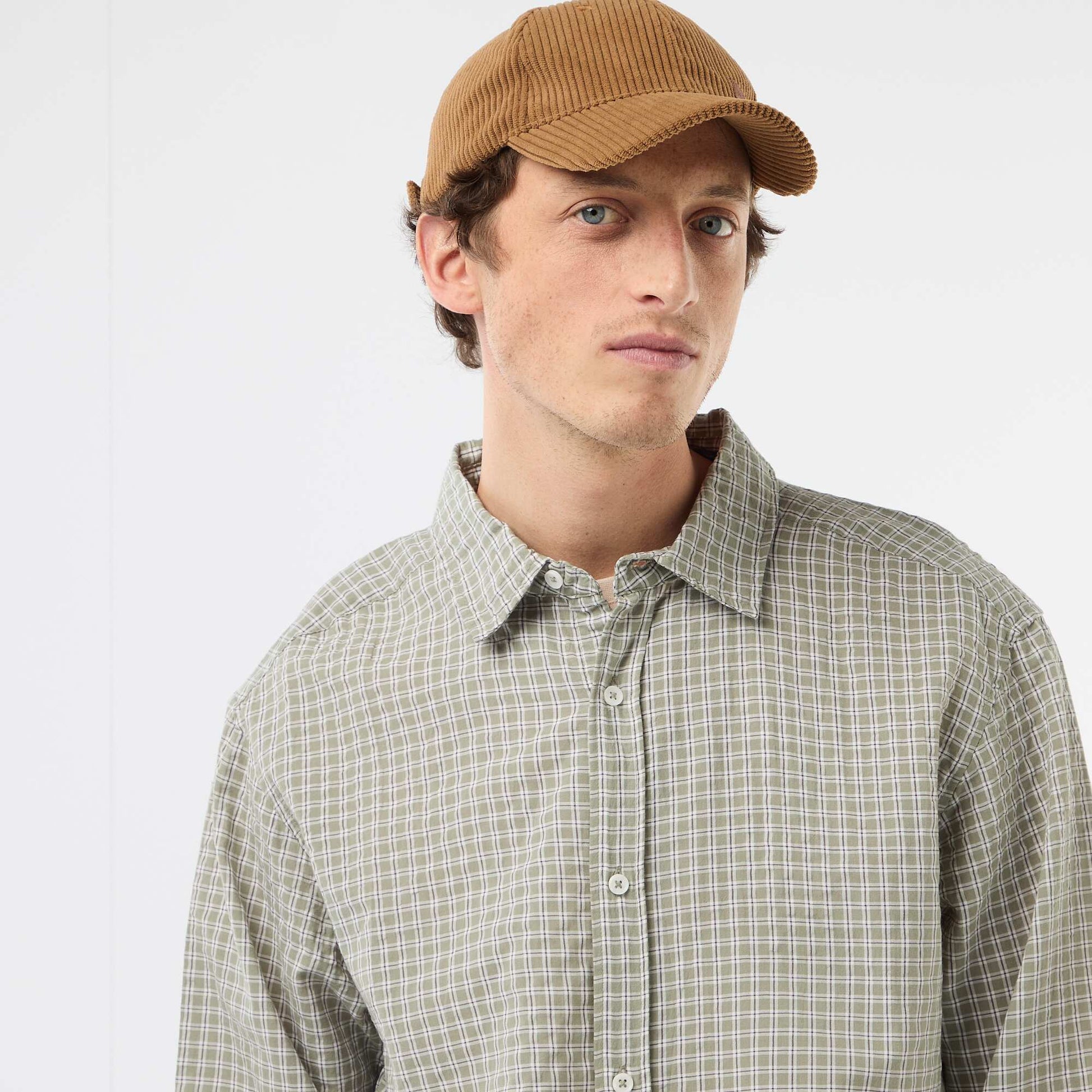 Chemise à carreaux KAKI