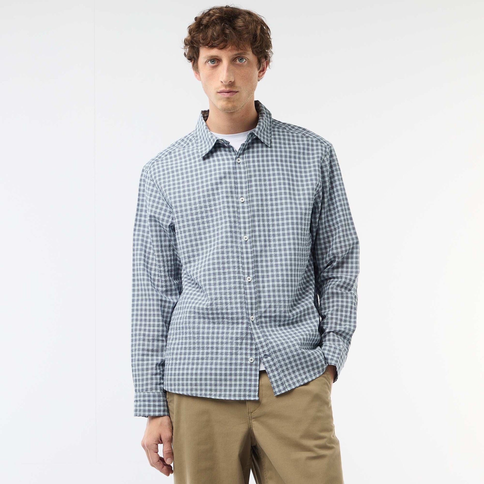 Chemise à carreaux BLEU