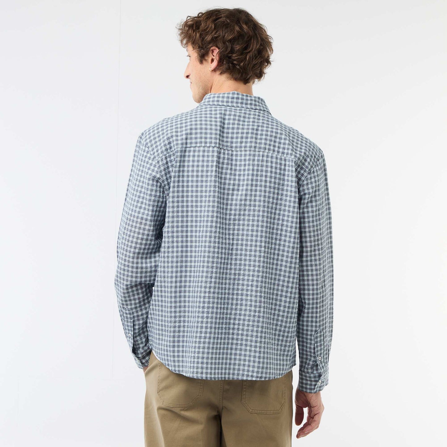 Chemise à carreaux BLEU