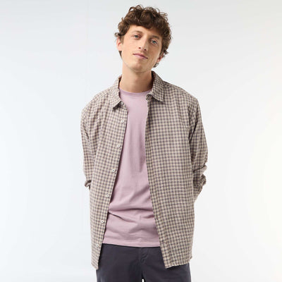 Chemise à carreaux MARRON