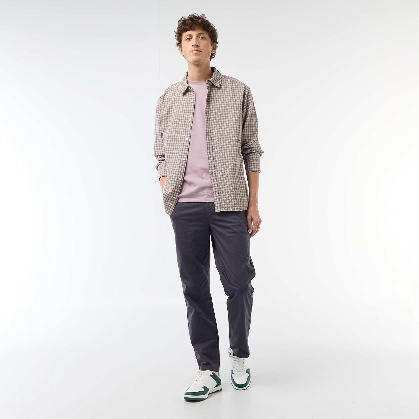 Chemise à carreaux MARRON