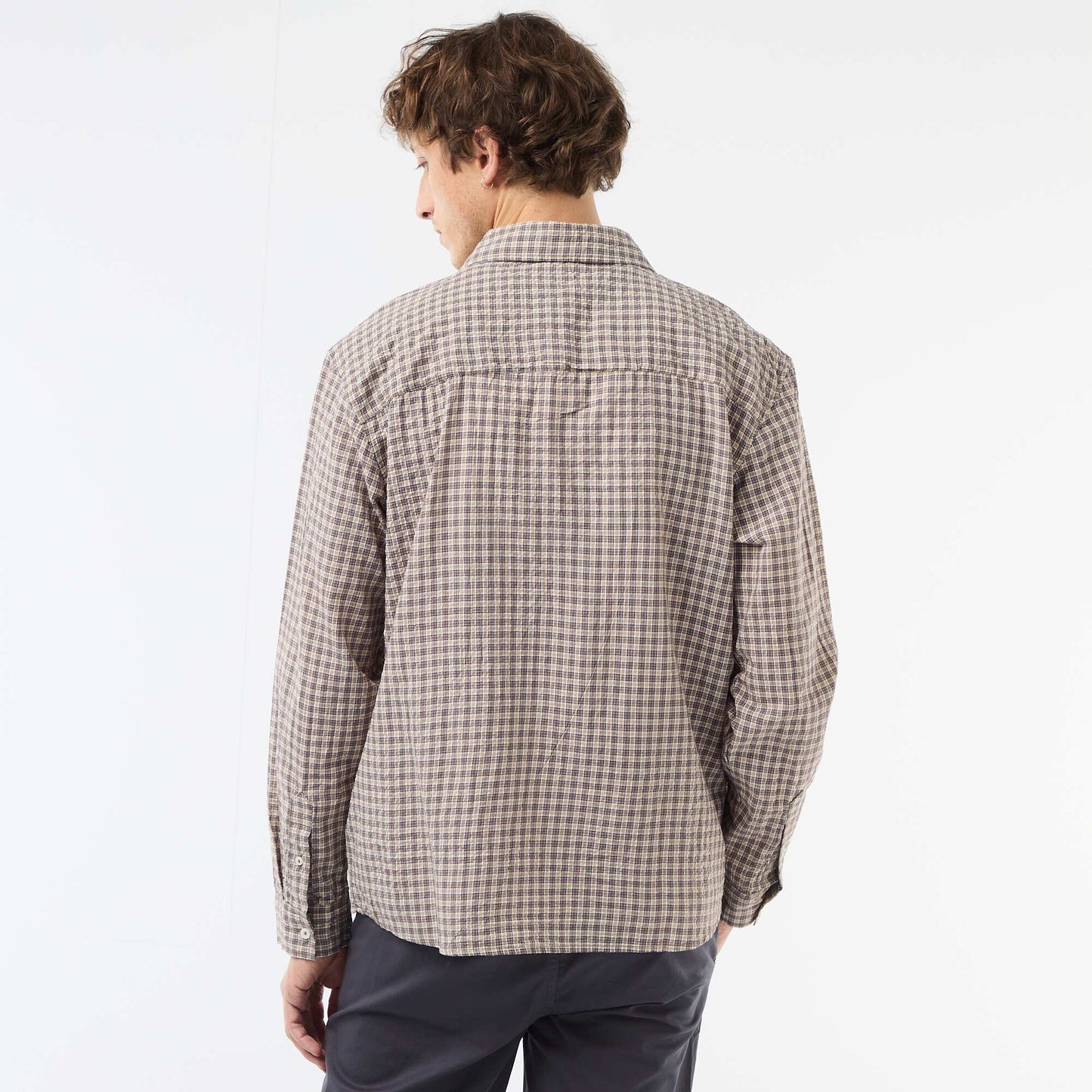 Chemise à carreaux MARRON