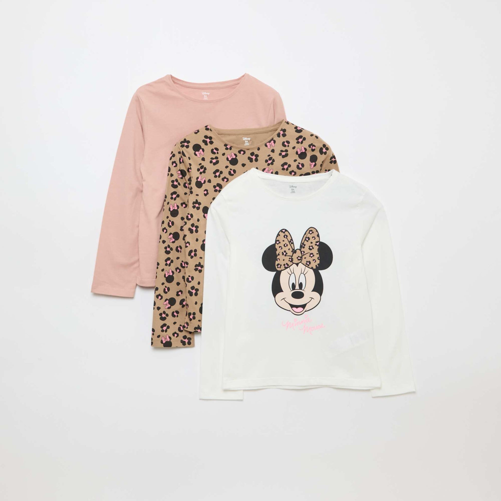Lot de 3 t-shirts 'Minnie' BLANC