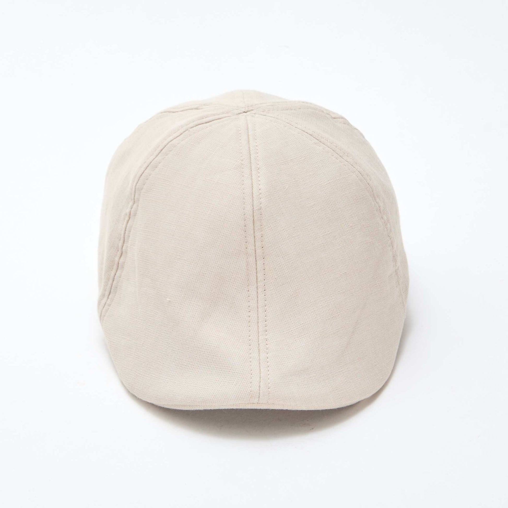 Casquette gavroche en lin BEIGE