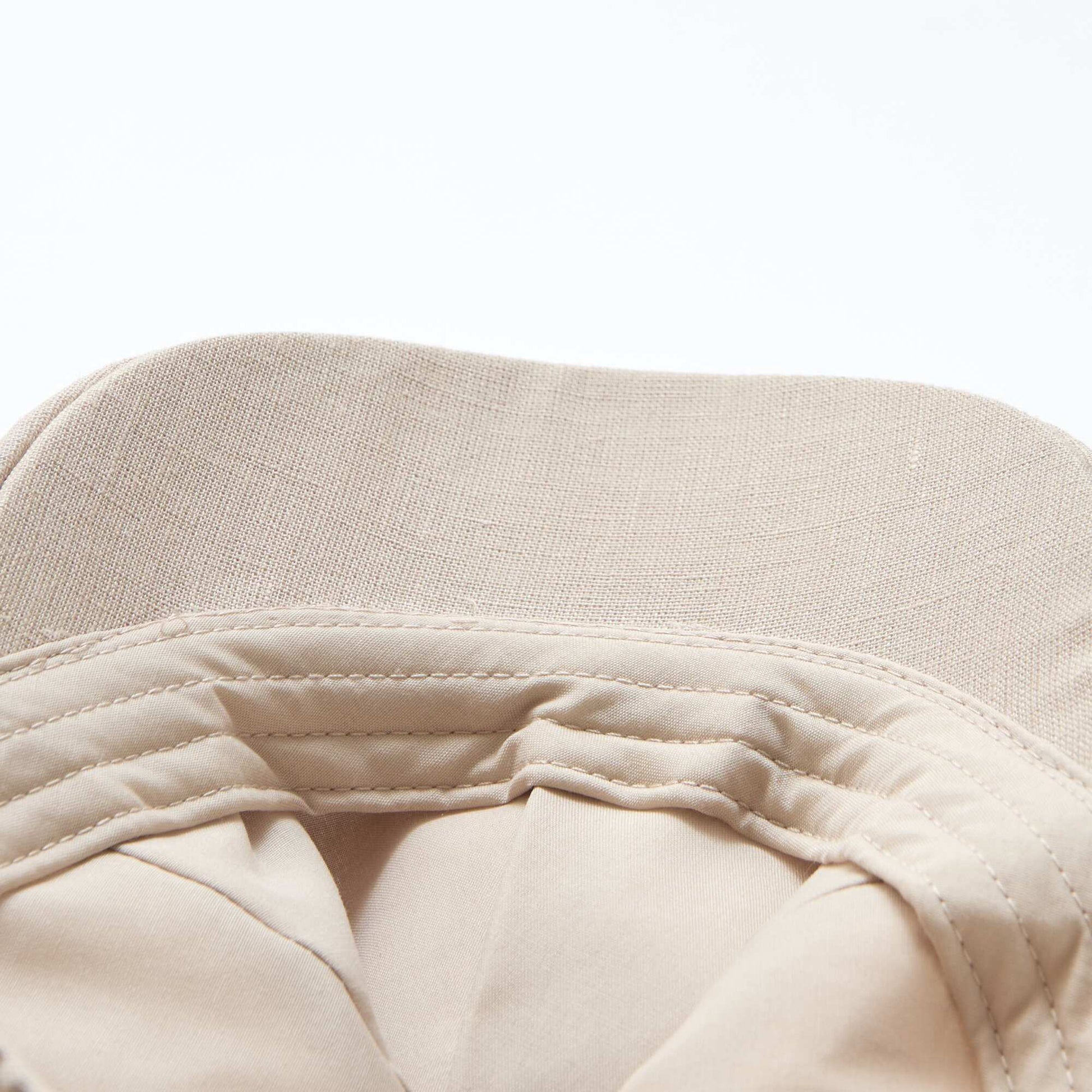 Casquette gavroche en lin BEIGE