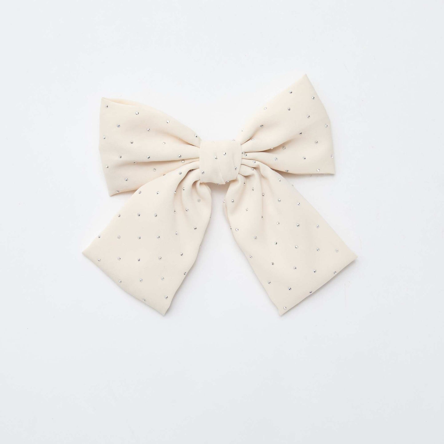 Pince nœud à strass BEIGE