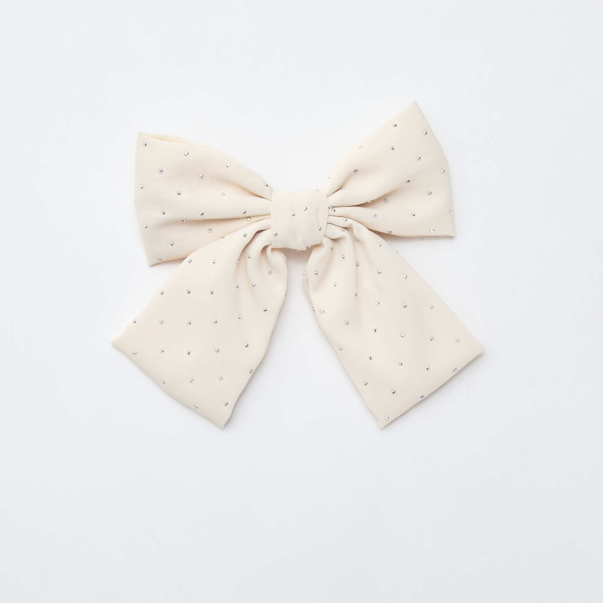 Pince nœud à strass BEIGE