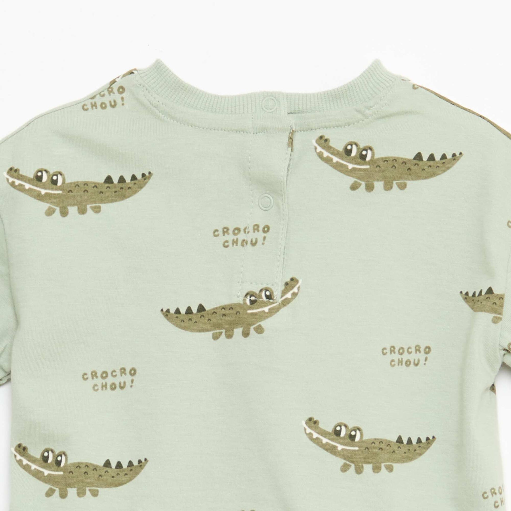 Ensemble t-shirt + short à motif - 2 pièces VERT