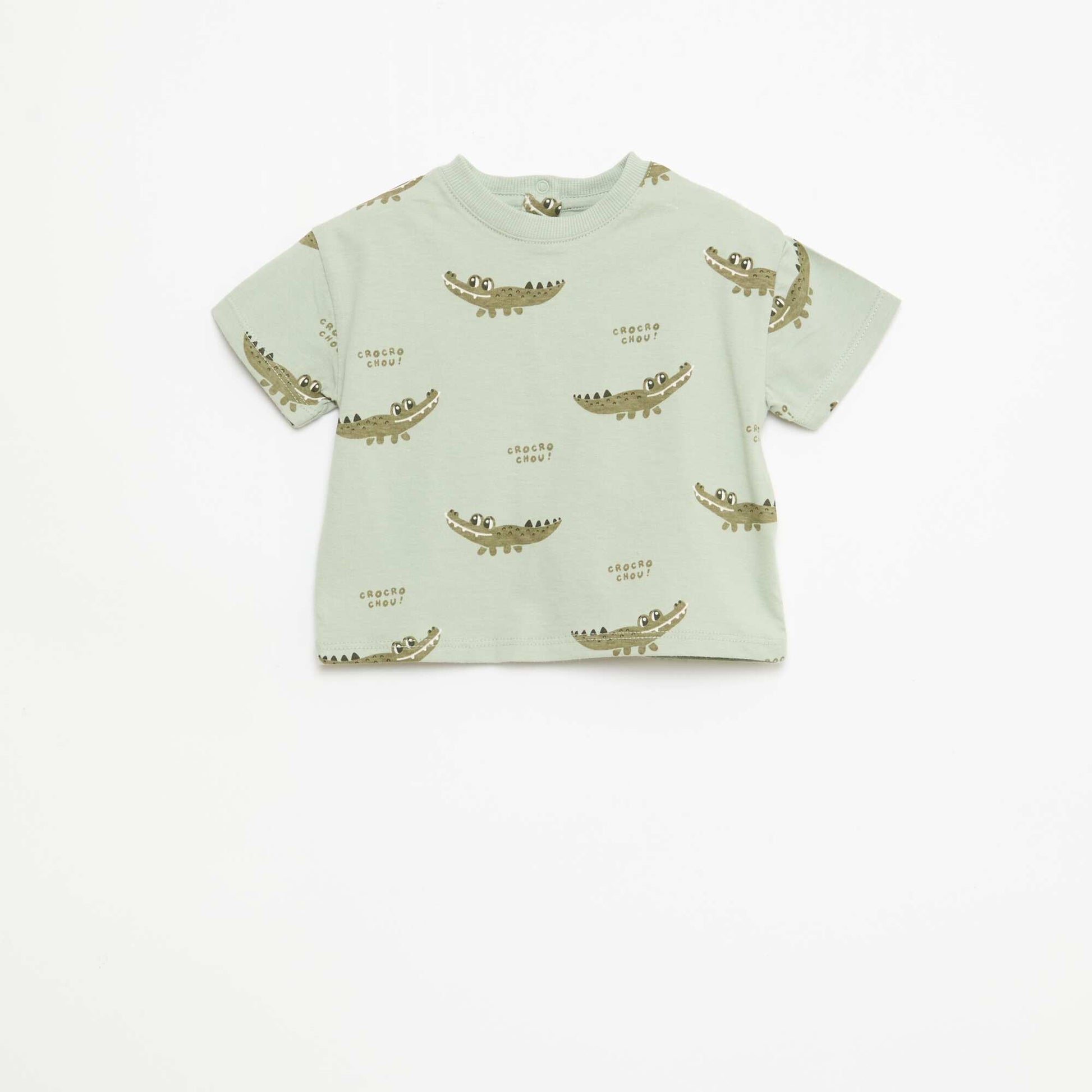 Ensemble t-shirt + short à motif - 2 pièces VERT