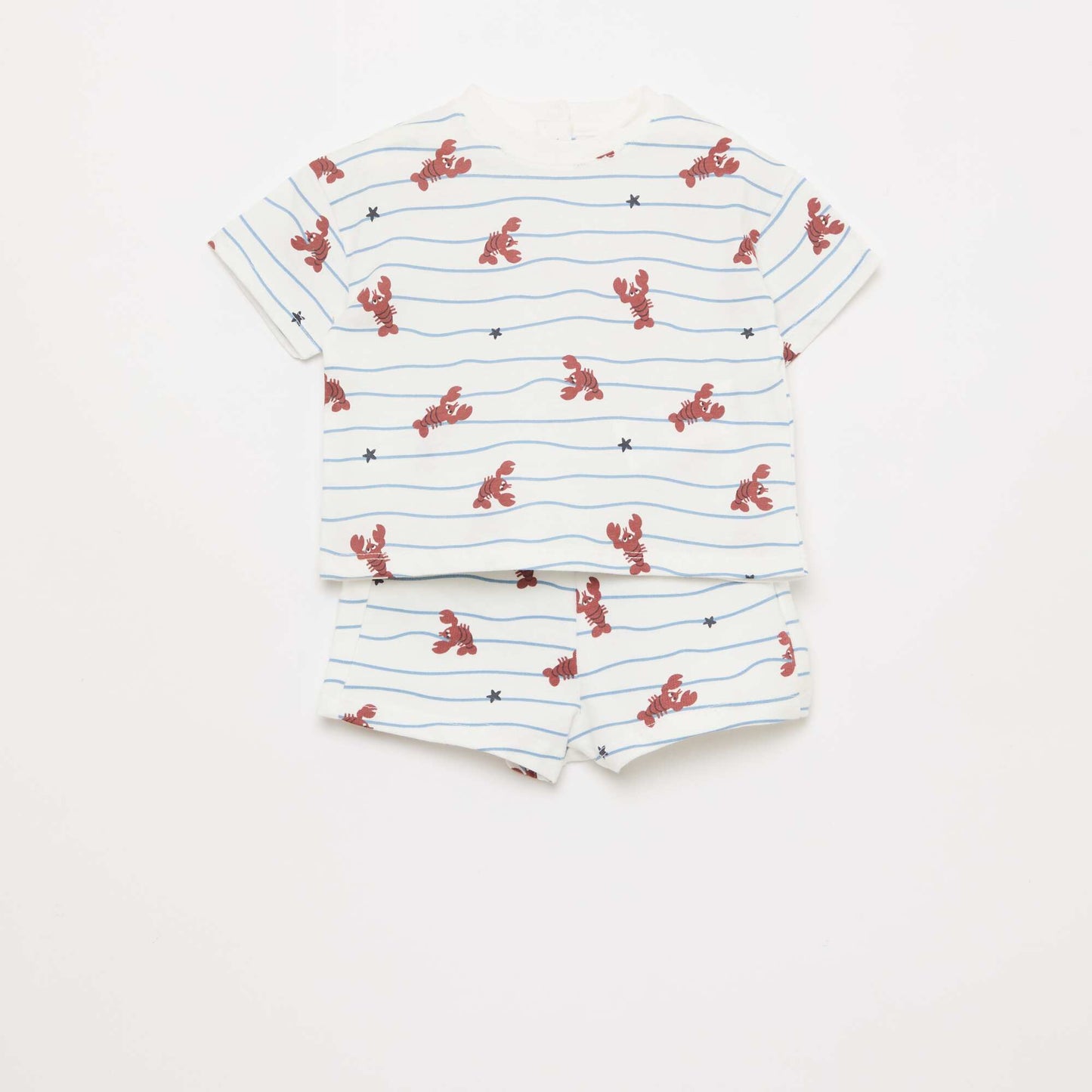 Ensemble t-shirt + short à motif - 2 pièces BEIGE