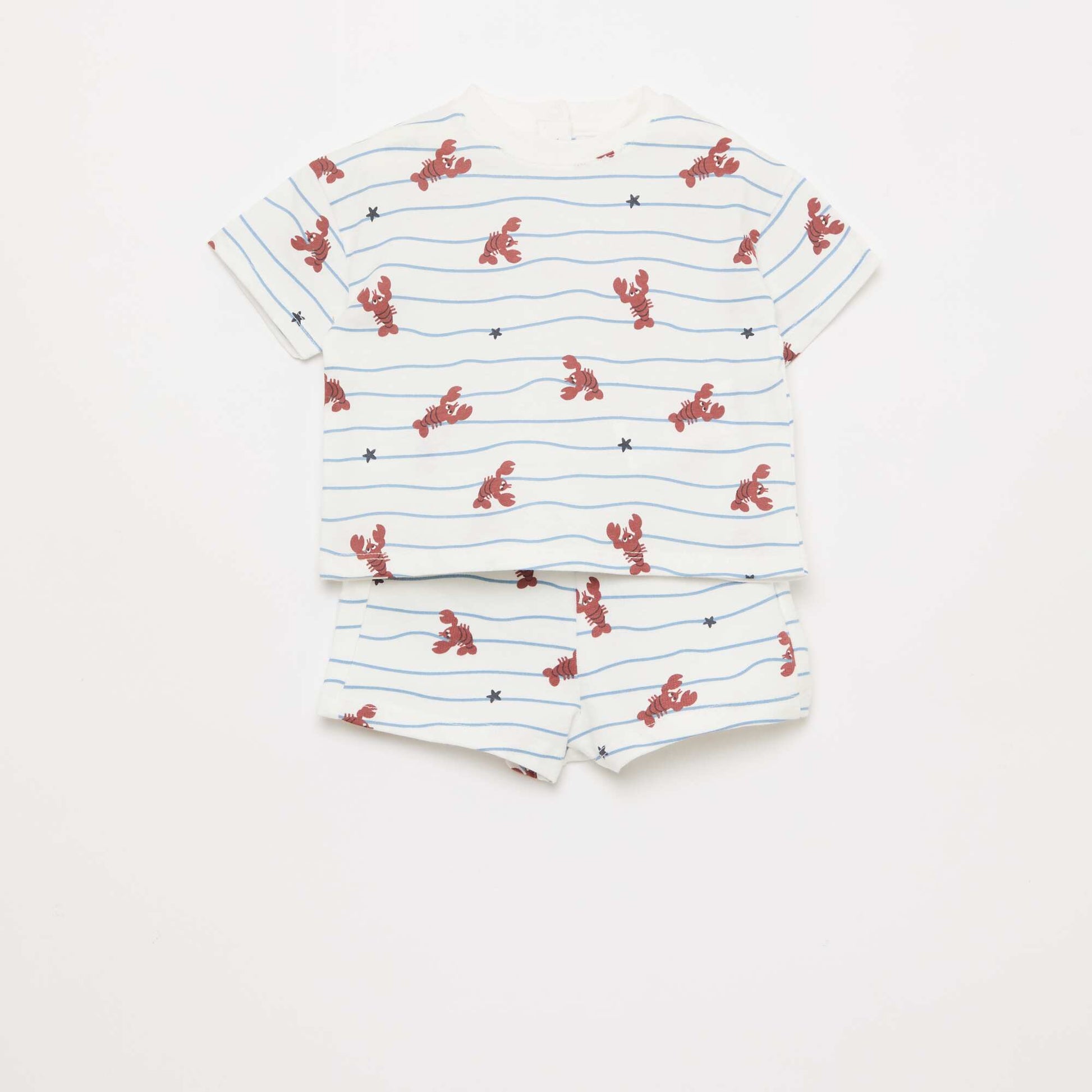 Ensemble t-shirt + short à motif - 2 pièces BEIGE
