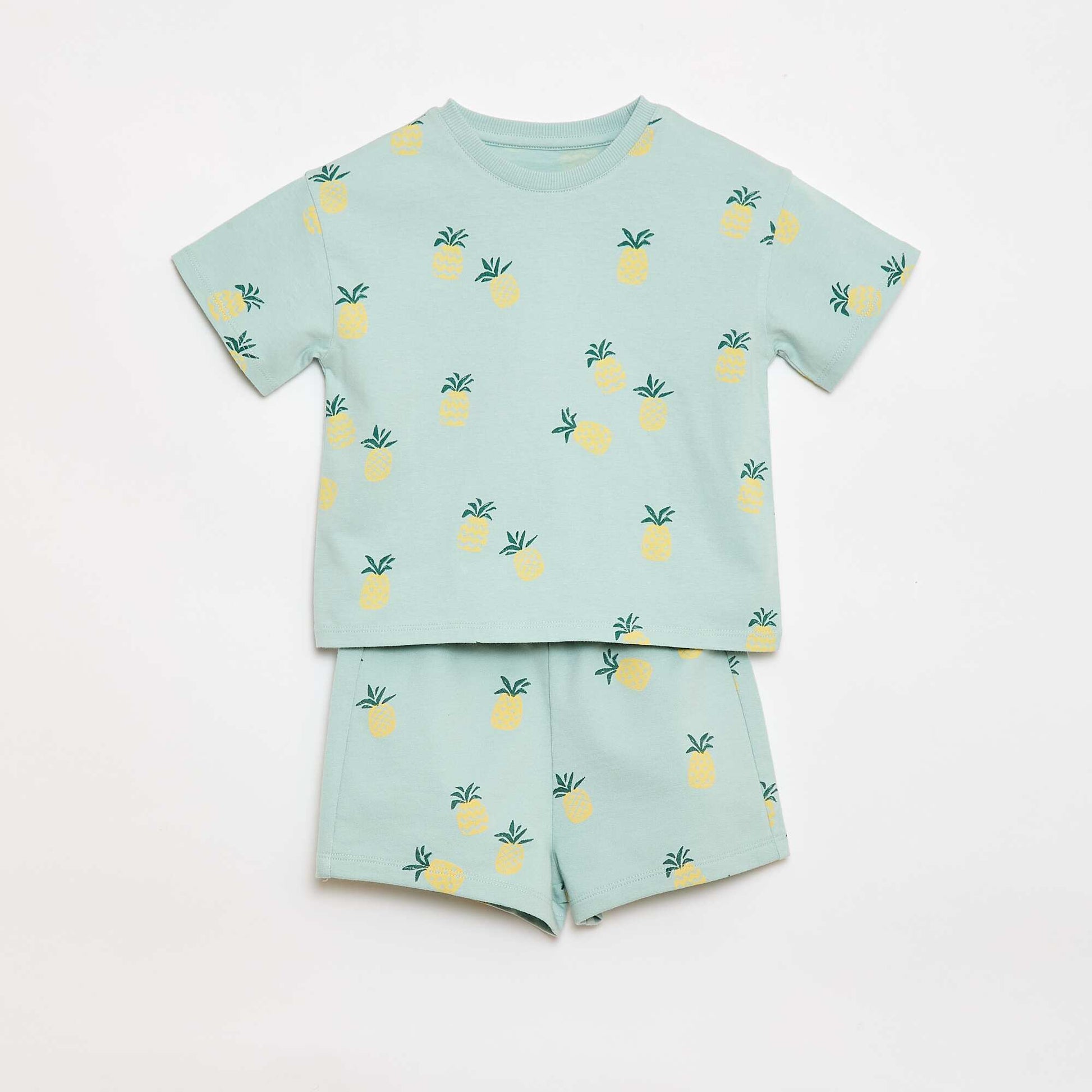 Ensemble t-shirt + short à motif - 2 pièces BLEU