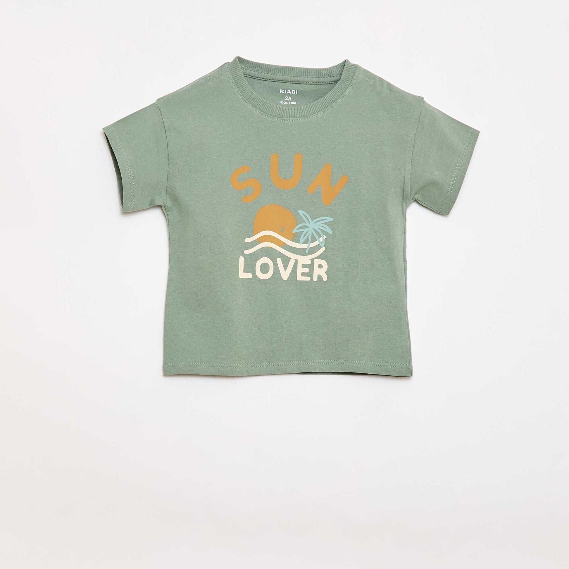 Ensemble 2 pièces en coton T-shirt + short VERT