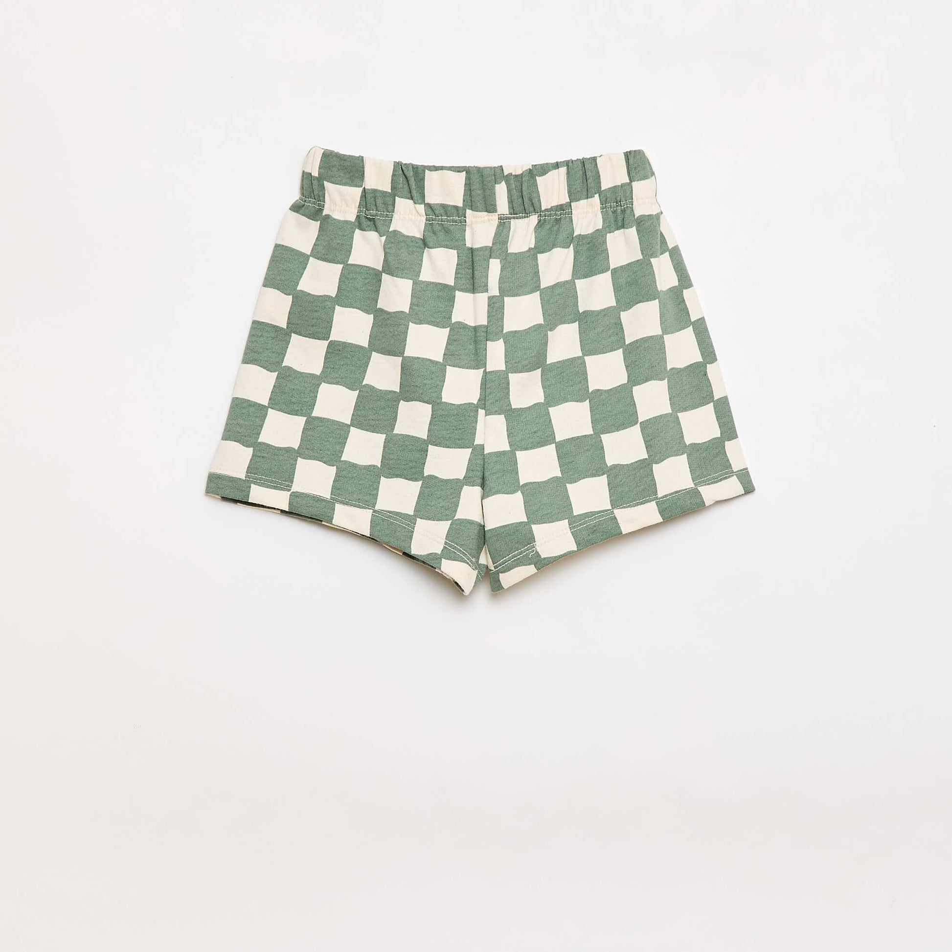 Ensemble 2 pièces en coton T-shirt + short VERT