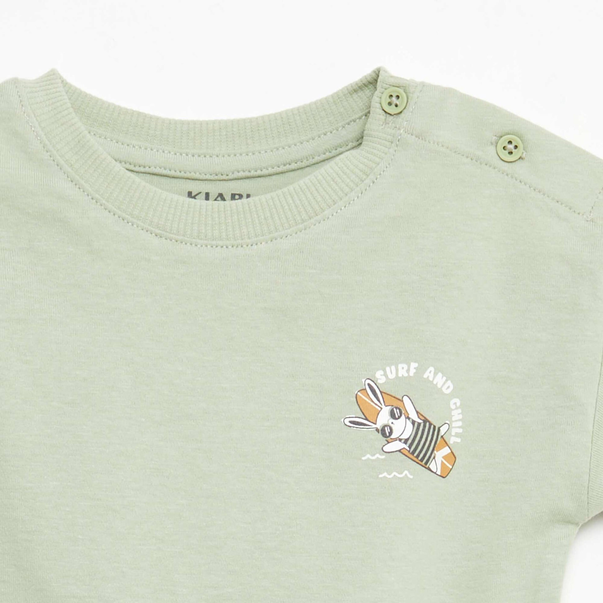 Ensemble 2 pièces short + T-shirt KAKI