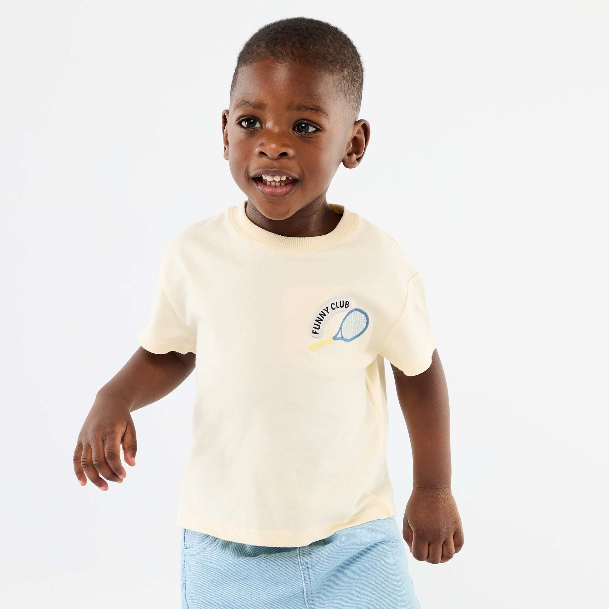 Ensemble t-shirt + pantalon en denim - 2 pièces BLEU