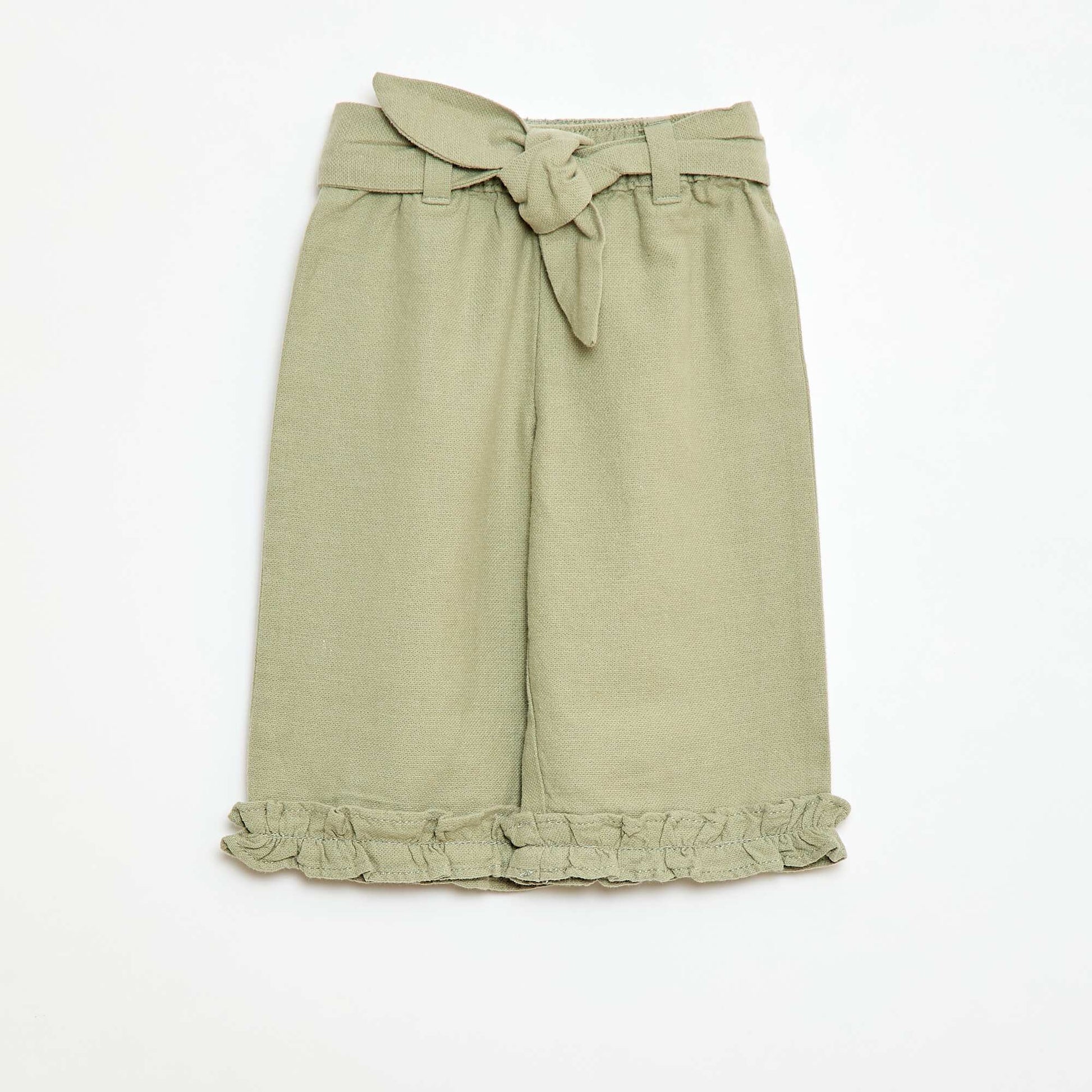 Pantalon en lin mélangé VERT