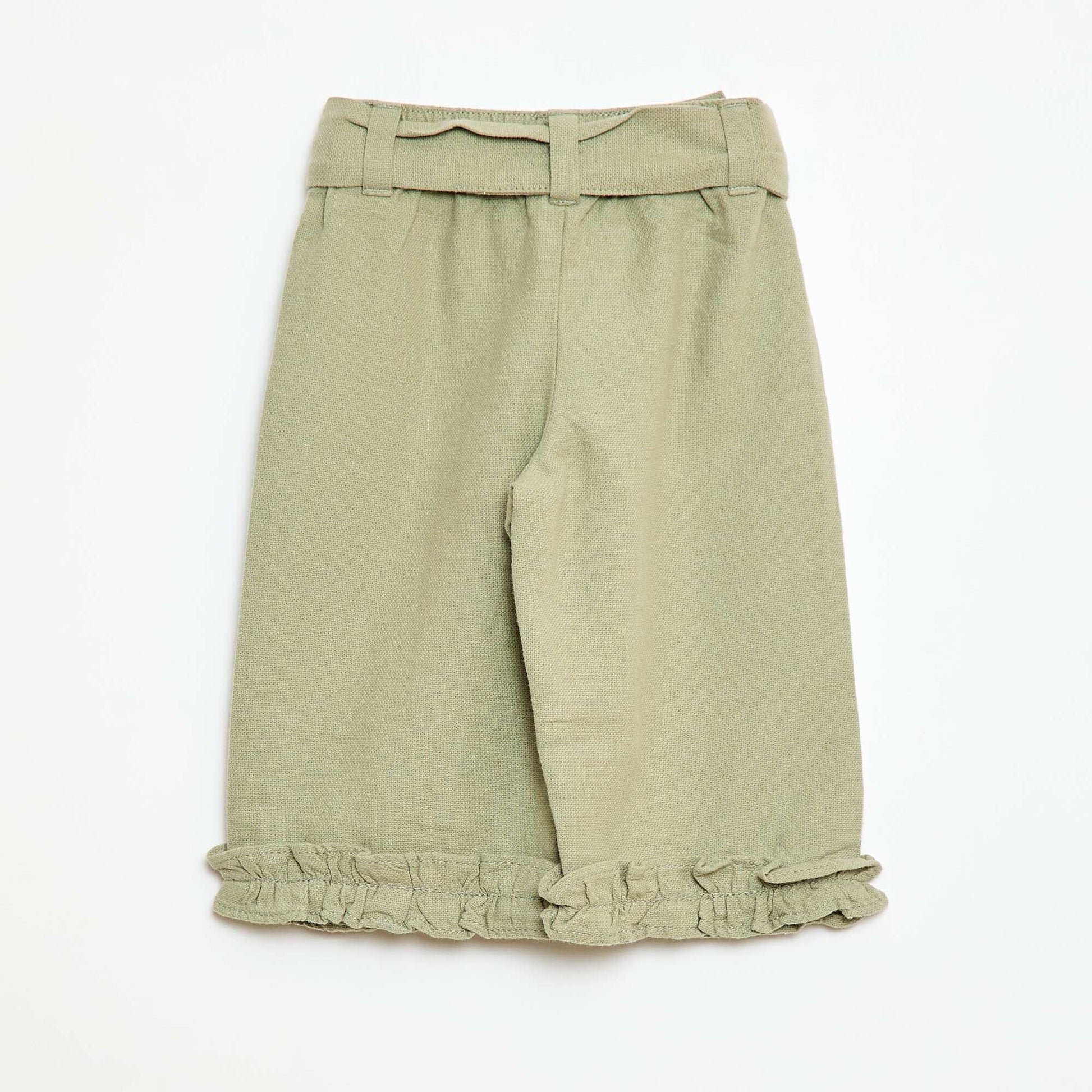 Pantalon en lin mélangé VERT