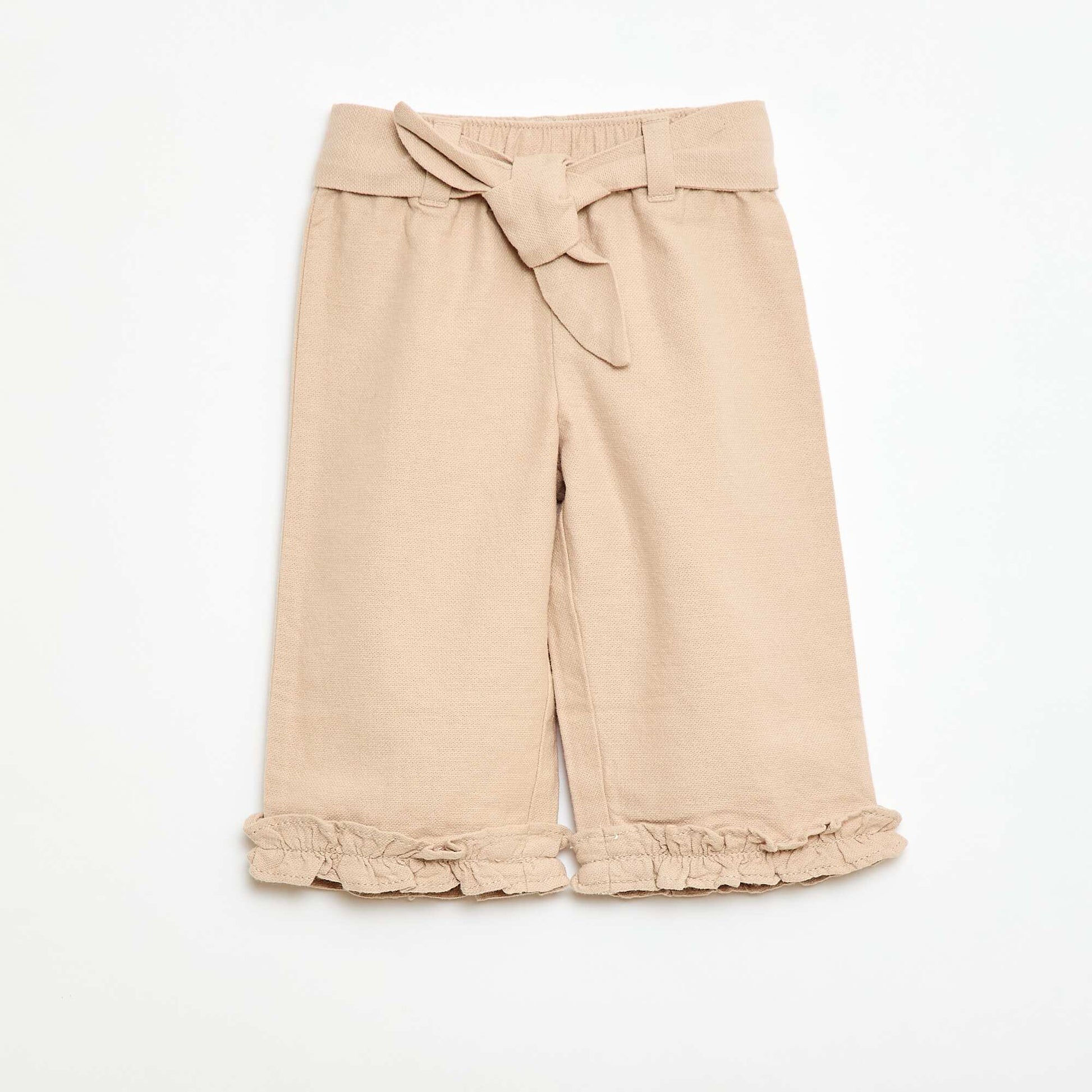 Pantalon en lin mélangé BEIGE
