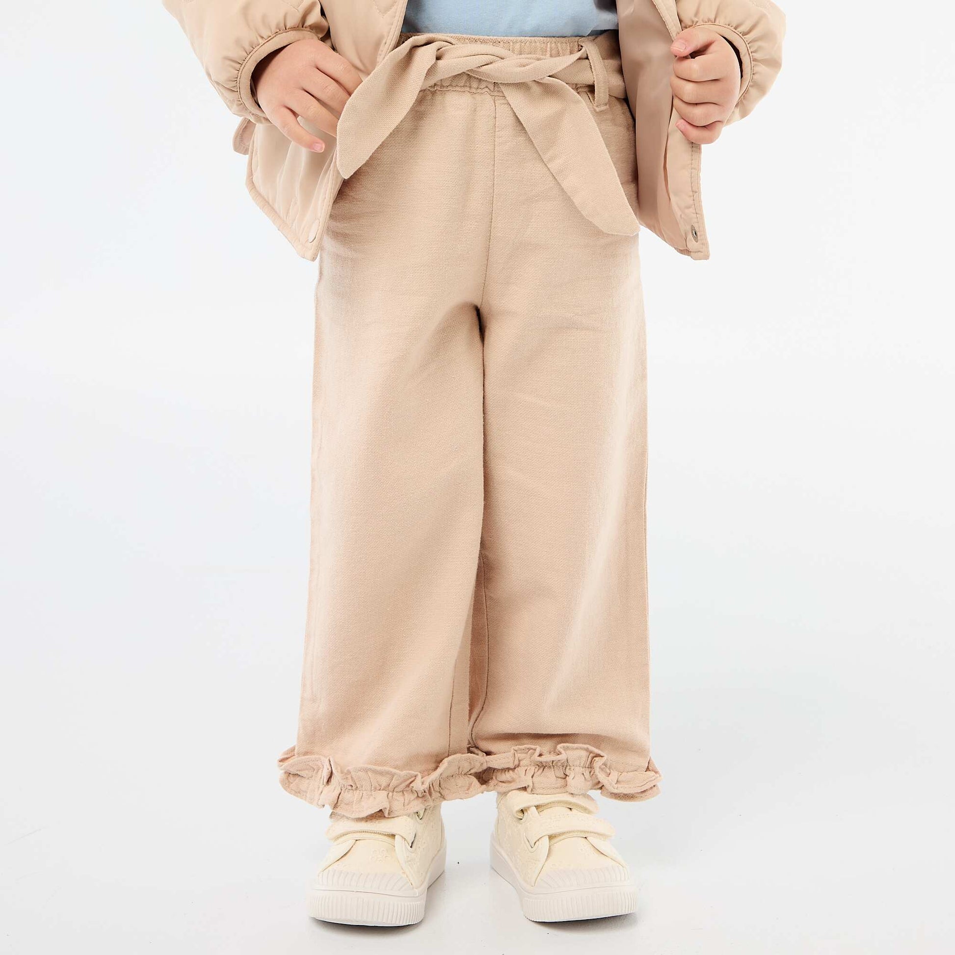 Pantalon en lin mélangé BEIGE