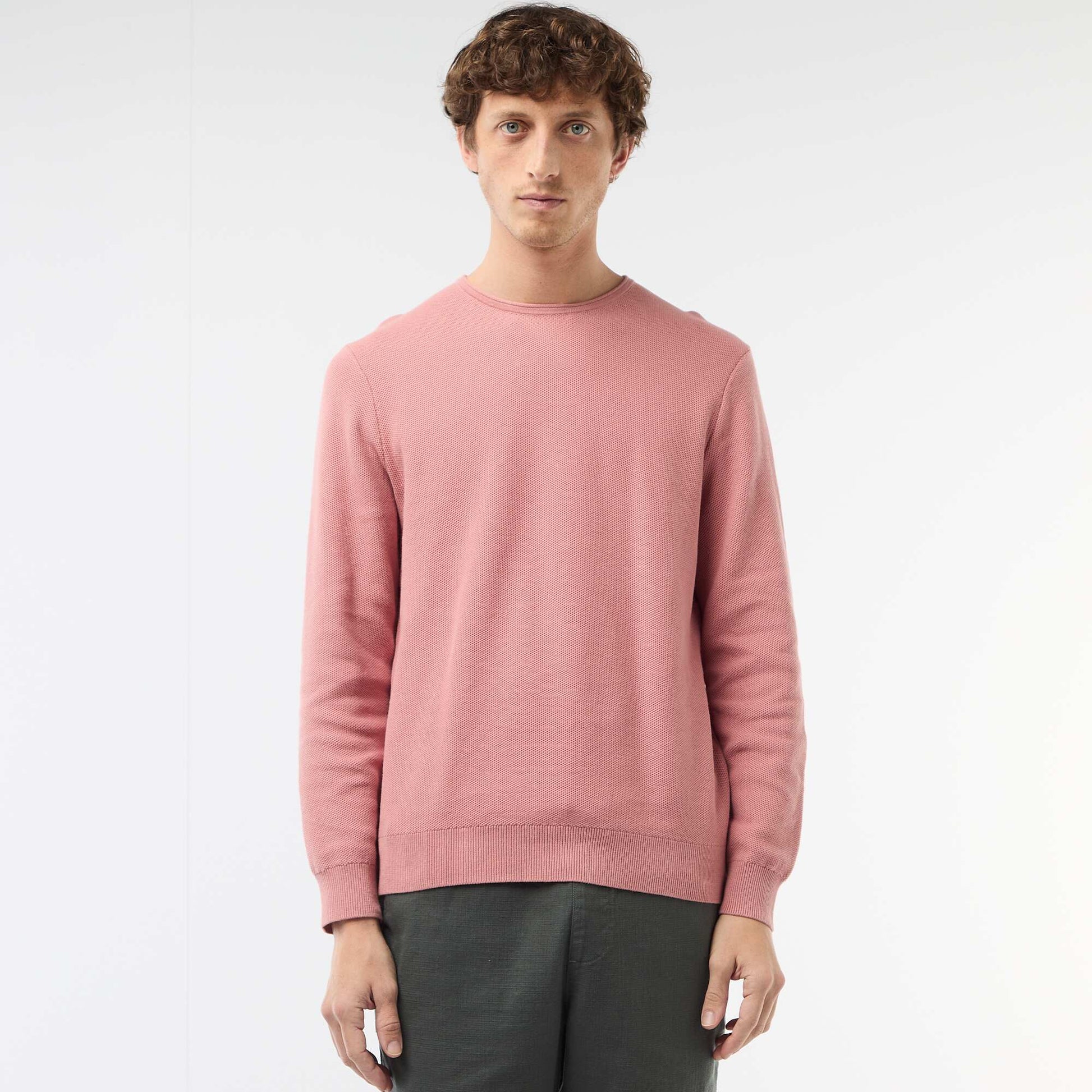 Pull en maille nid d'abeille ROSE