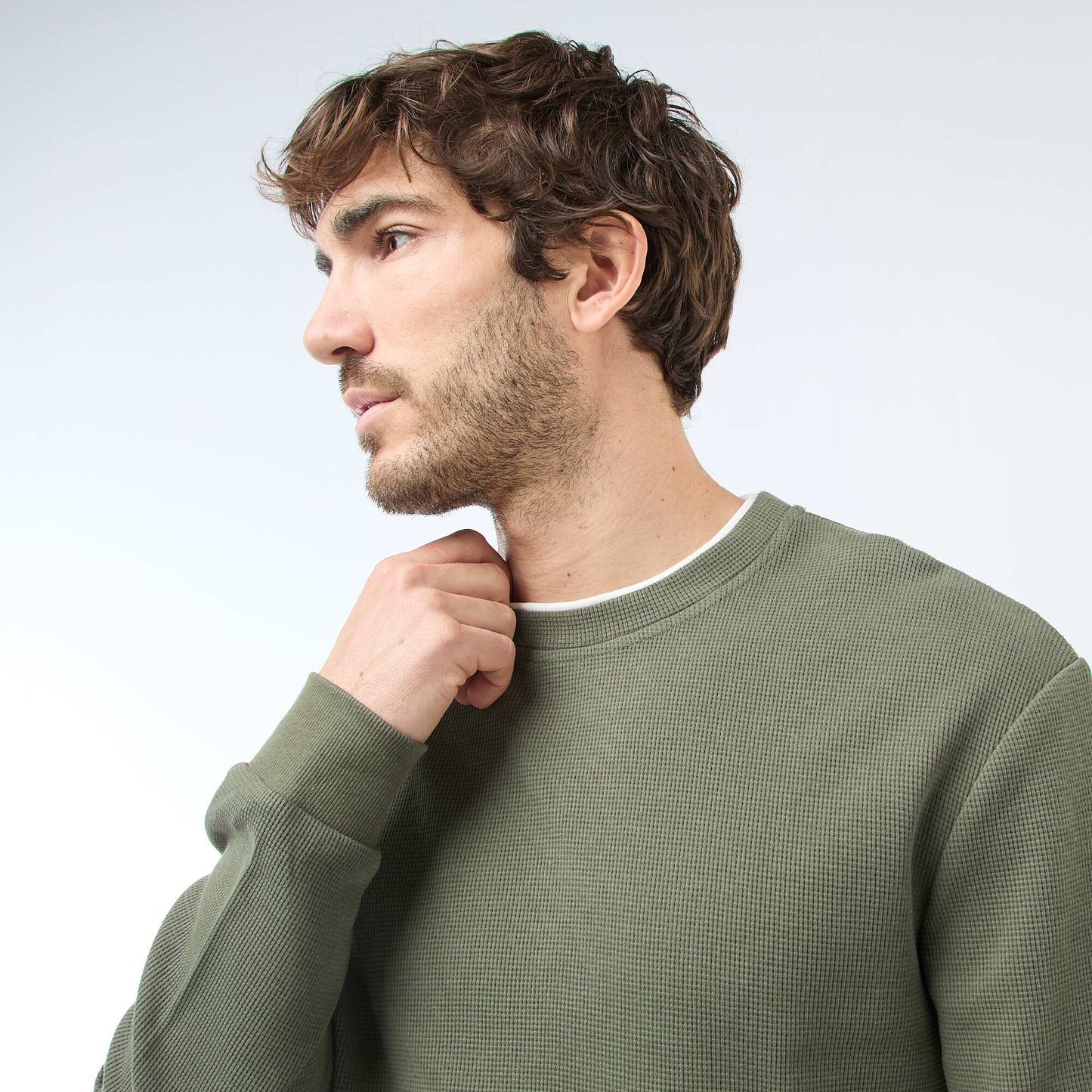 Pull col rond nid d'abeille VERT