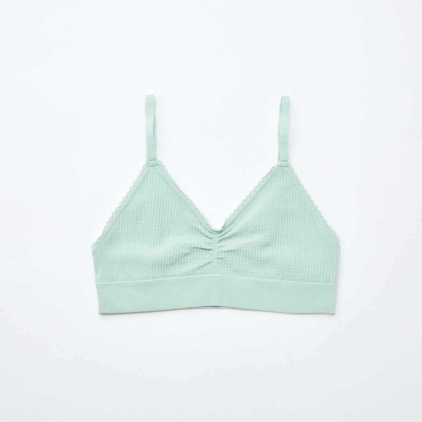 Lot de 2 brassières en maille reliefée VERT/ROSE