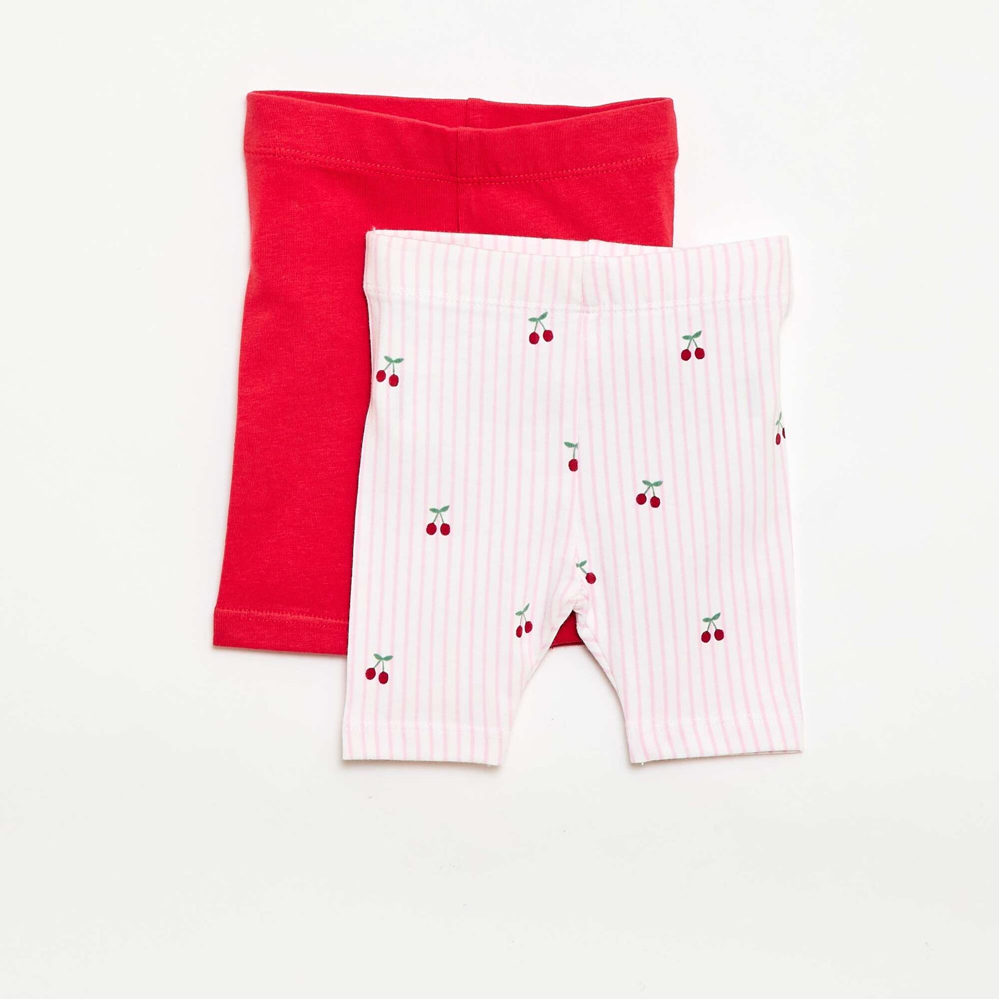 Lot de 2 leggings courts BLANC