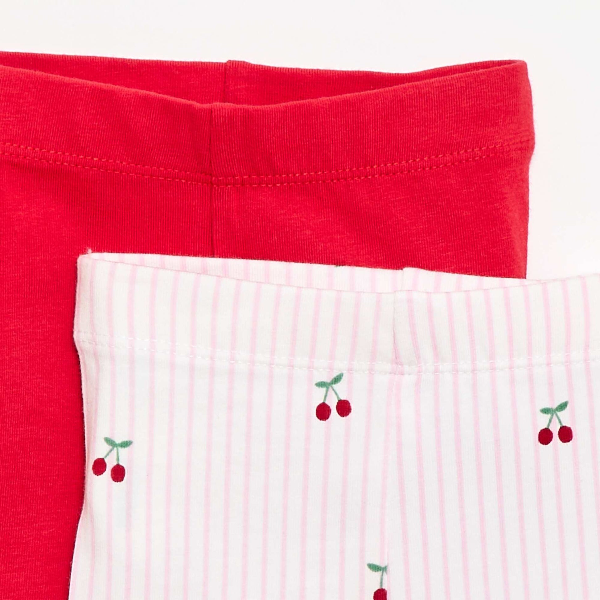 Lot de 2 leggings courts BLANC