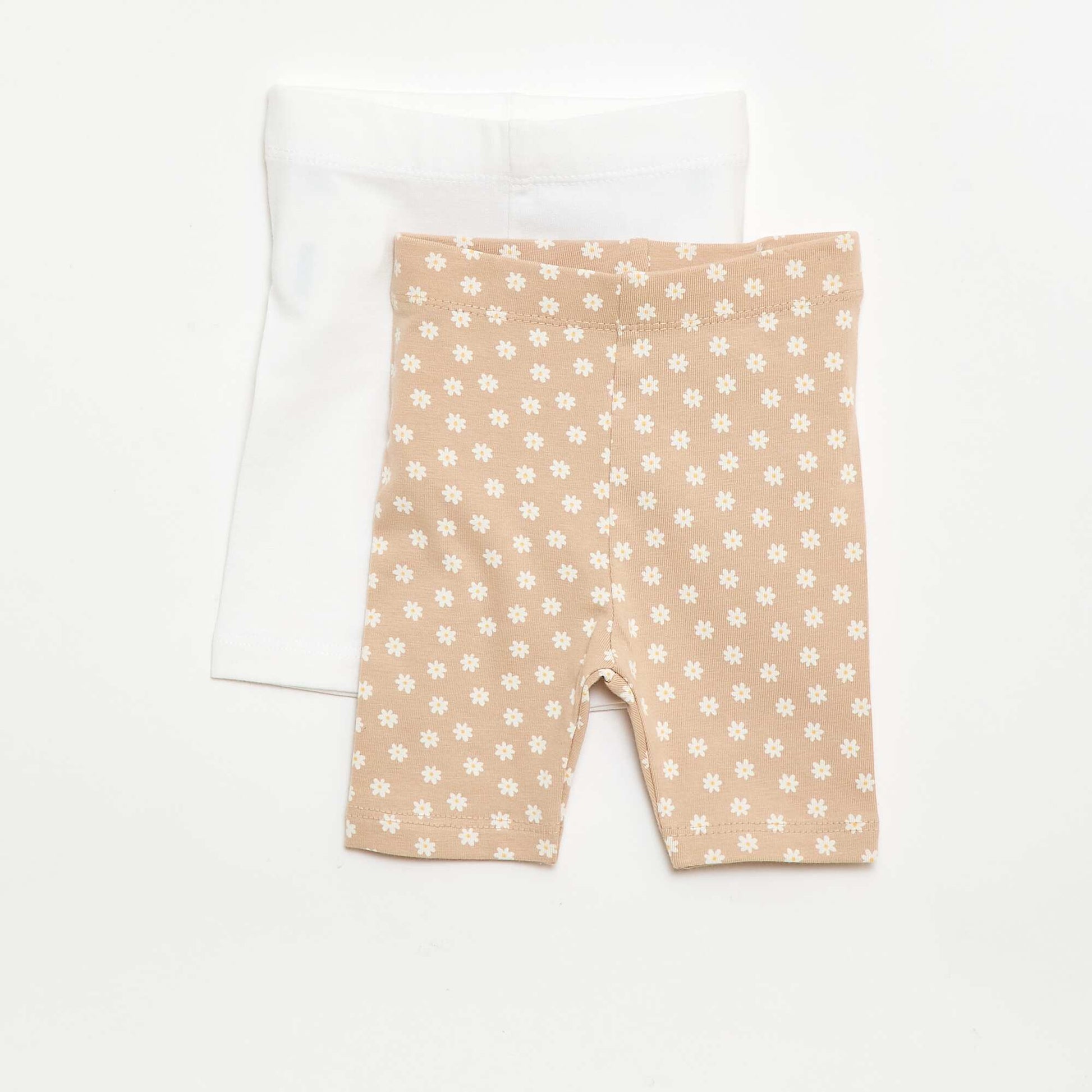 Lot de 2 leggings courts BEIGE