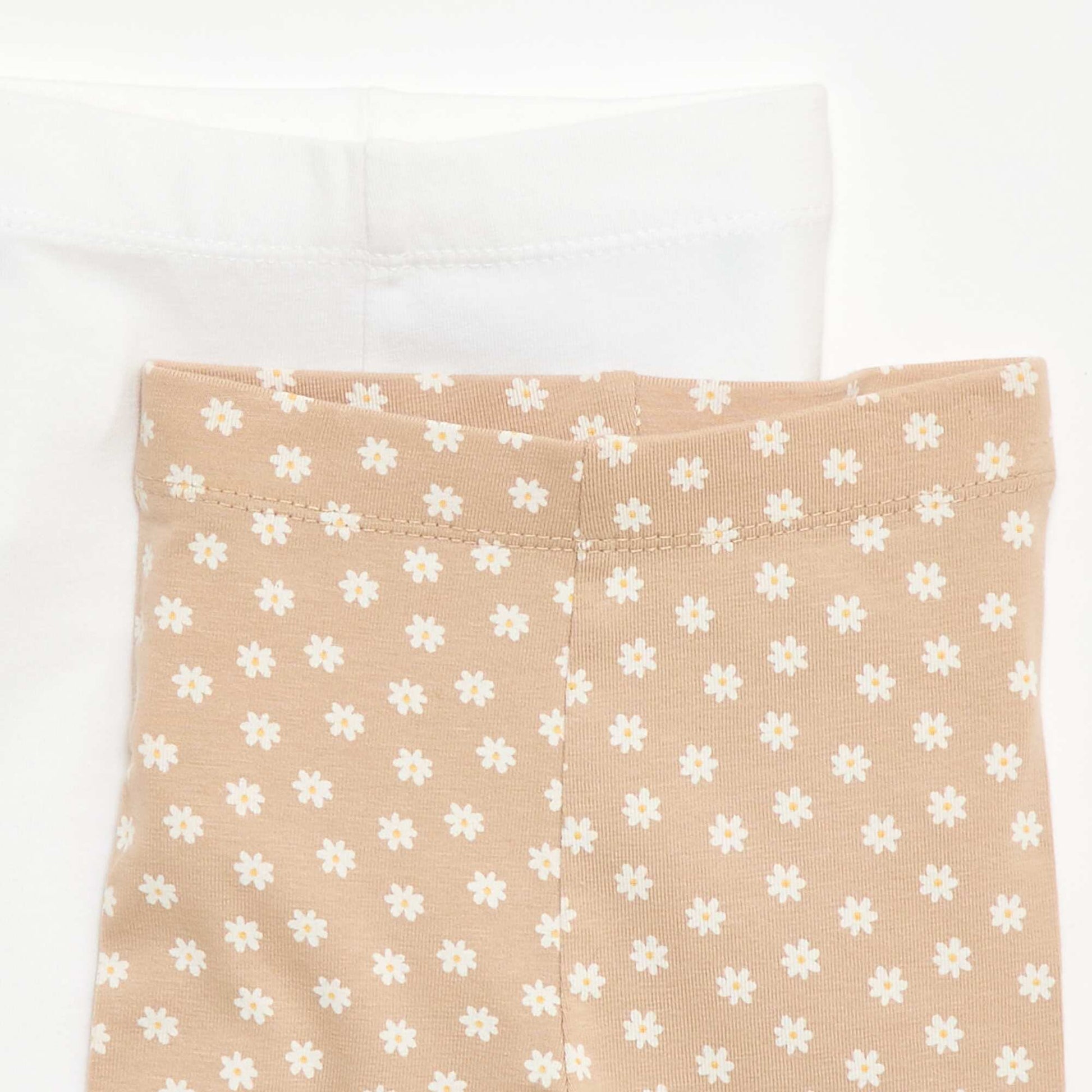 Lot de 2 leggings courts BEIGE