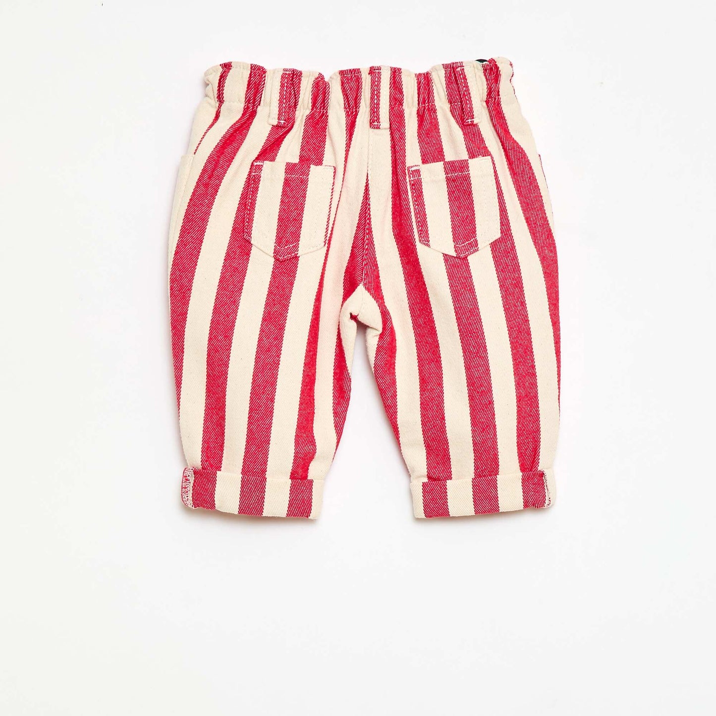 Pantalon en twill paperbag ROUGE