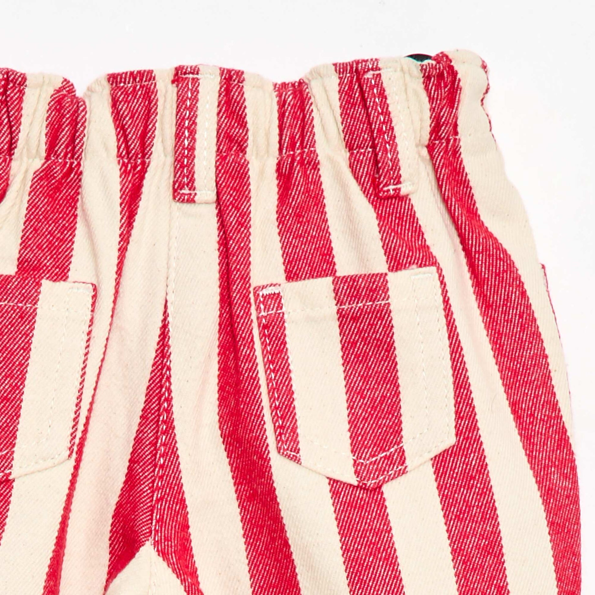 Pantalon en twill paperbag ROUGE