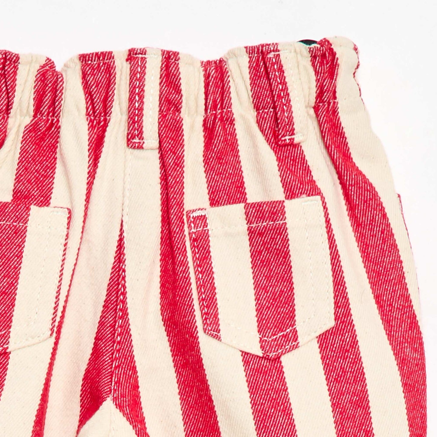 Pantalon en twill paperbag ROUGE