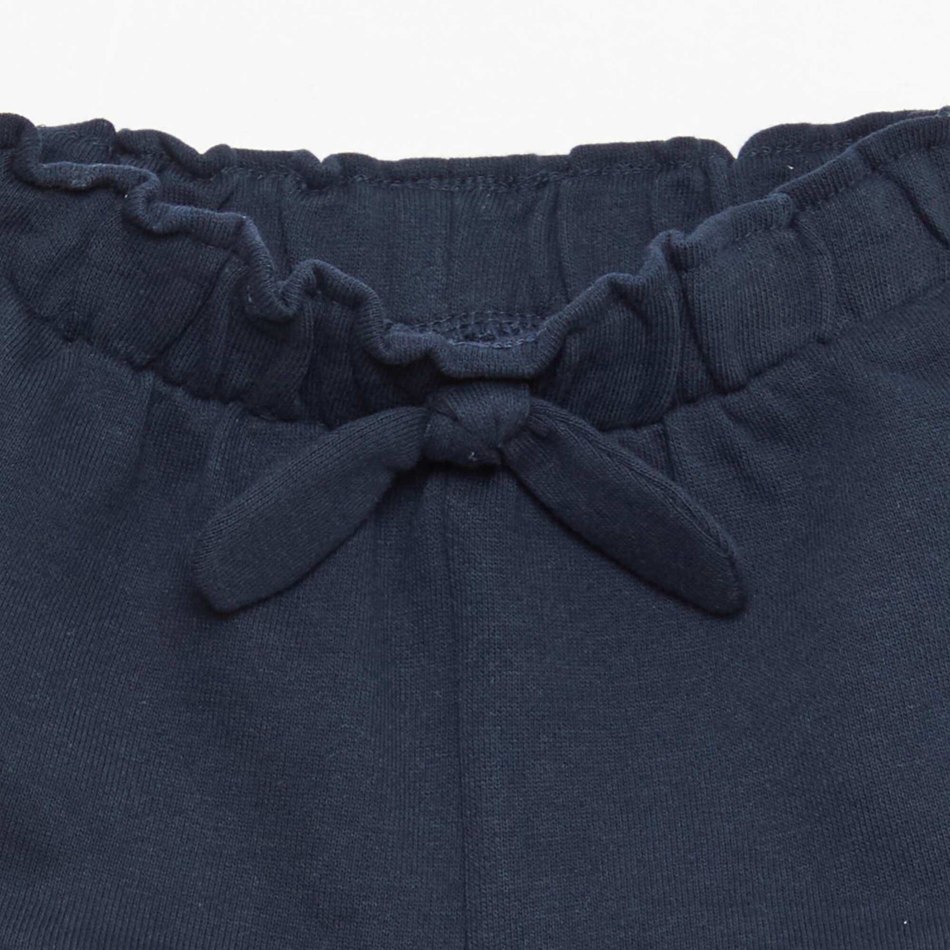 Short volanté avec nœud à la taille BLEU