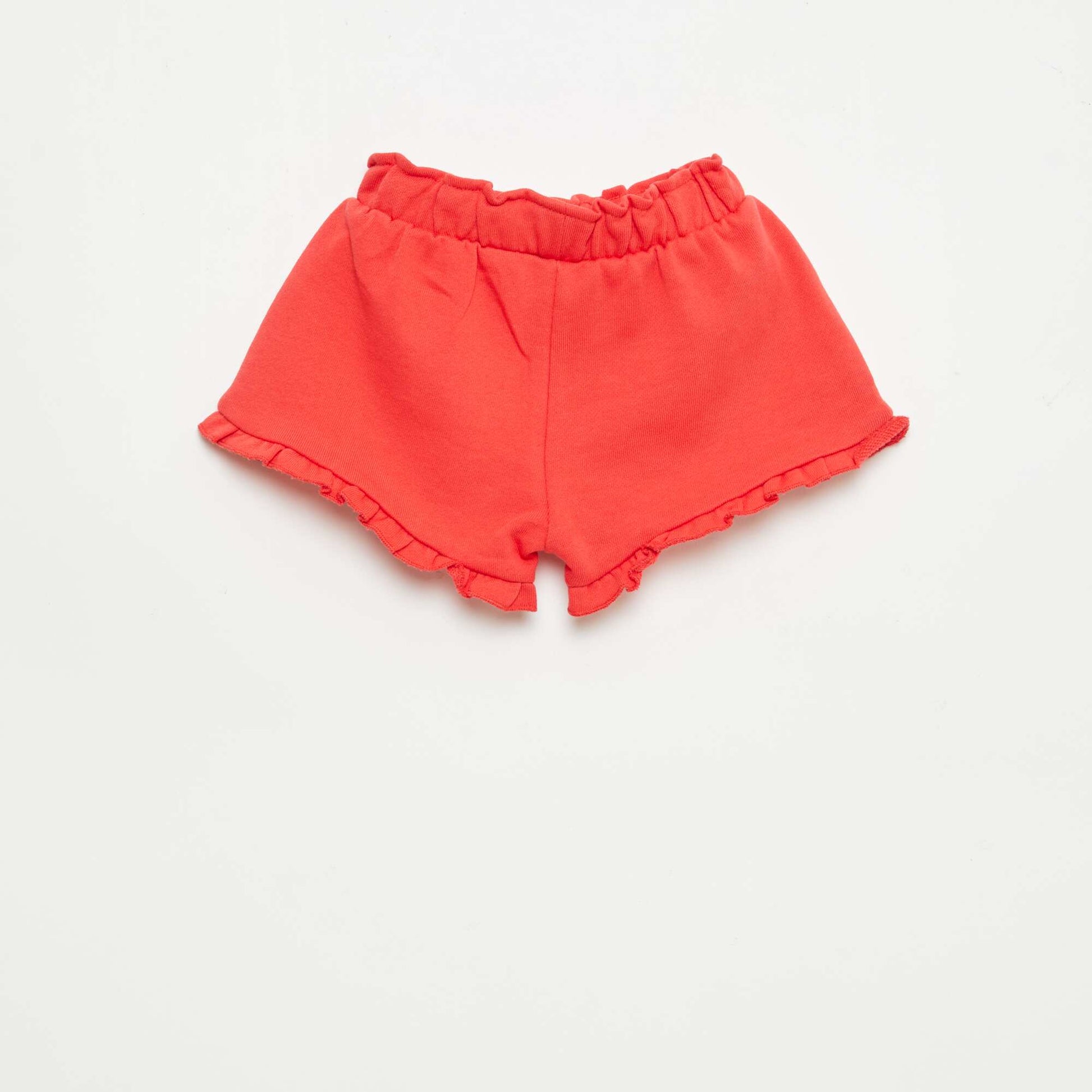 Short volanté avec nœud à la taille ROUGE