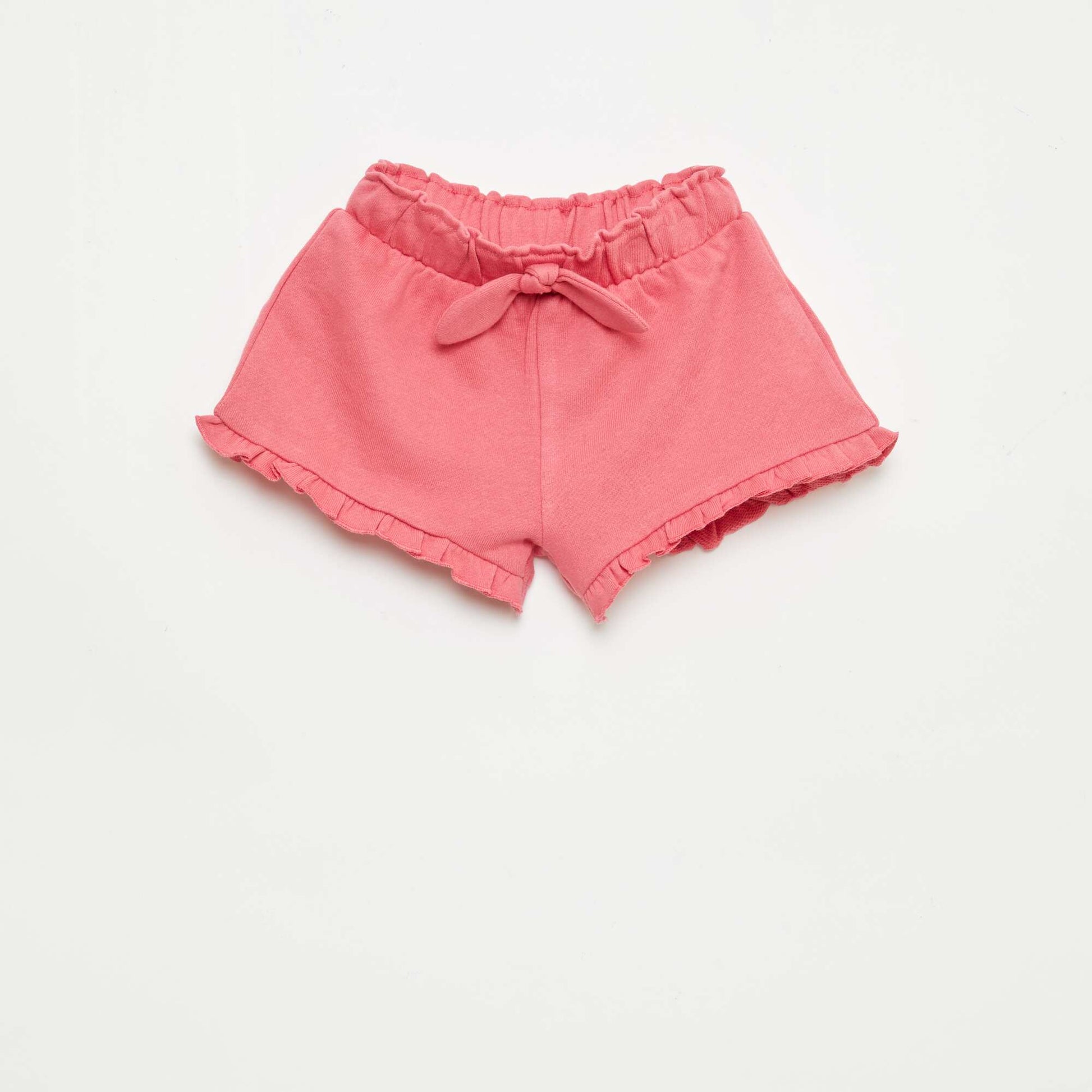 Short volanté avec nœud à la taille FUCHSIA