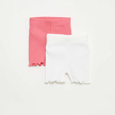 Lot de leggings côtelés - 2 pièces BLANC