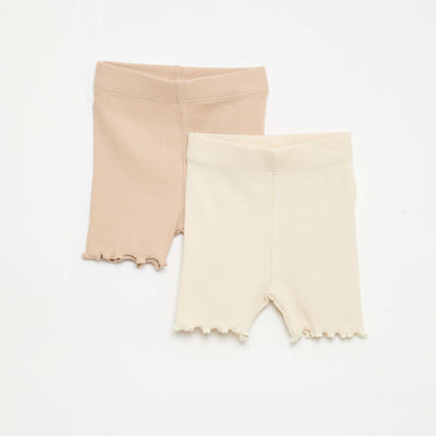 Lot de leggings côtelés - 2 pièces BEIGE