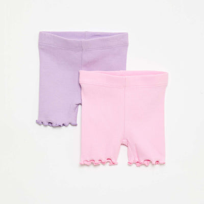 Lot de leggings côtelés - 2 pièces VIOLET