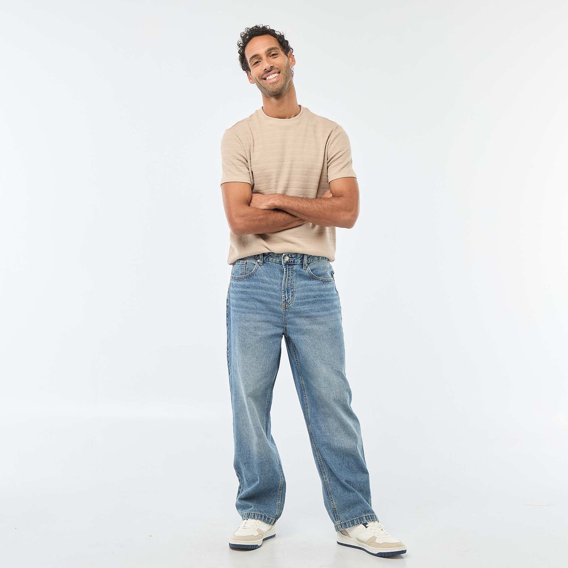 Jean droit / regular fit à 5 poches BLEU